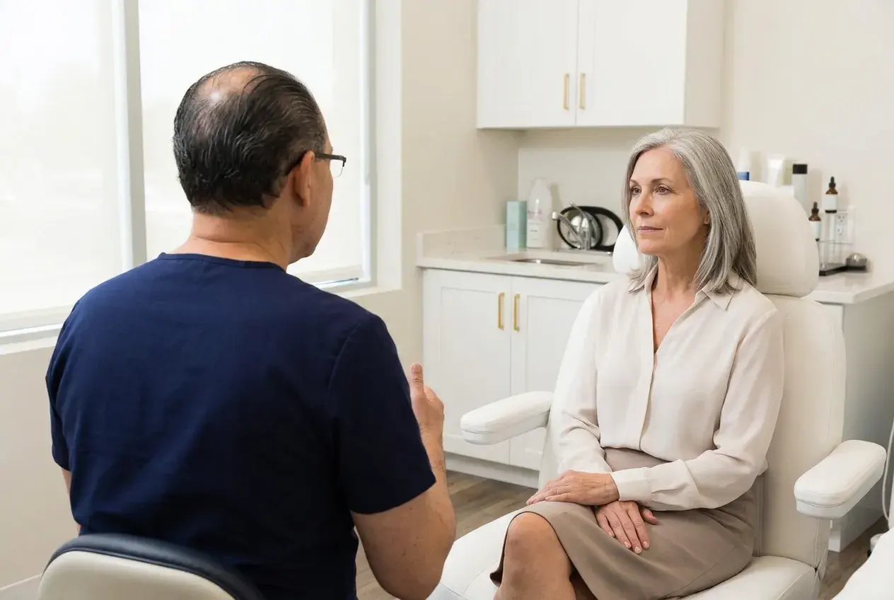 A consultation in progress at Barrie Plastic Surgery